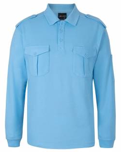  Epaulette Polo, Long Sleeve